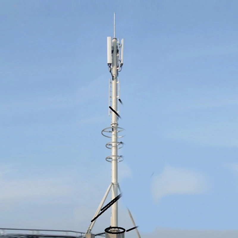 Telecommunication Polygonal High Mast LED Street Flood Light Pole